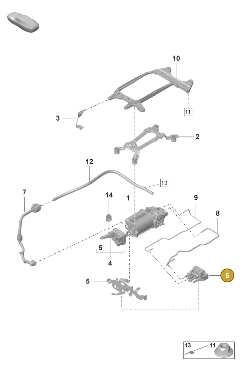 971616056C — Porsche Panamera (2020-2023) diagram p58504000, position 6