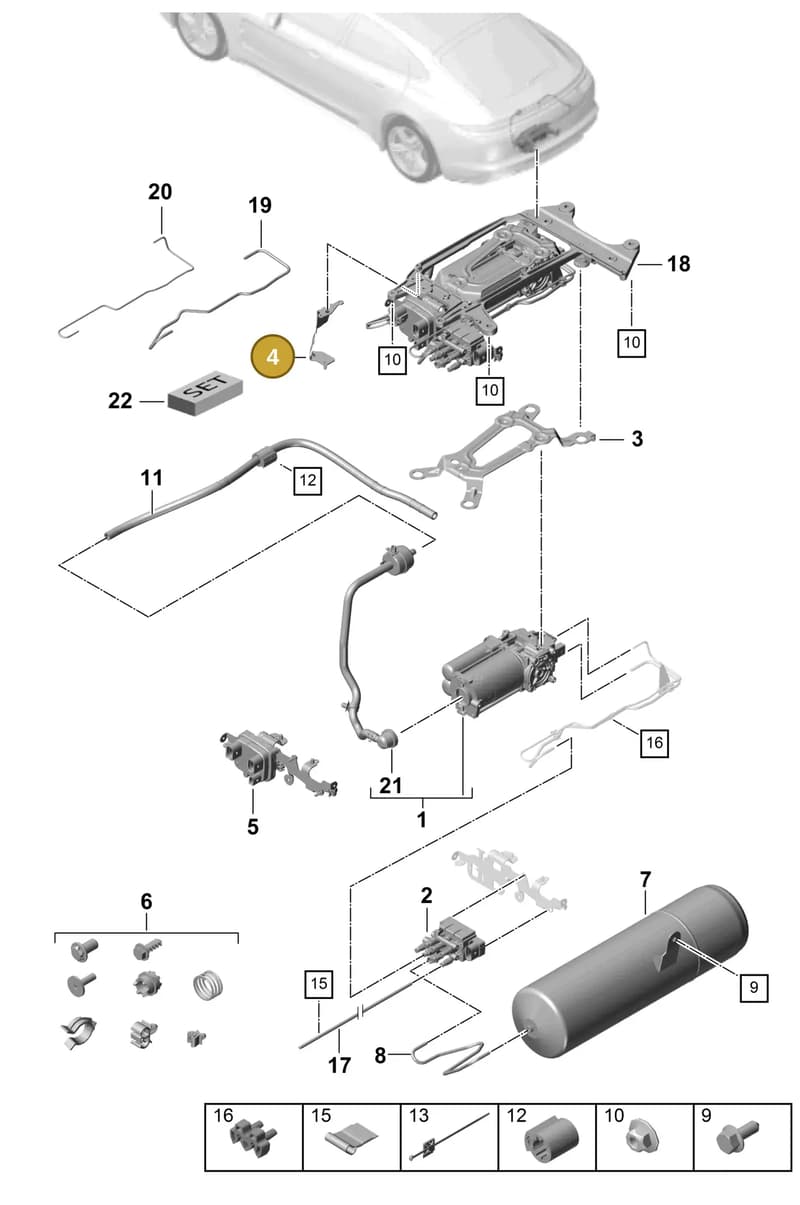971616199A — Porsche Panamera (2016-2020) diagram p49502020, position 4