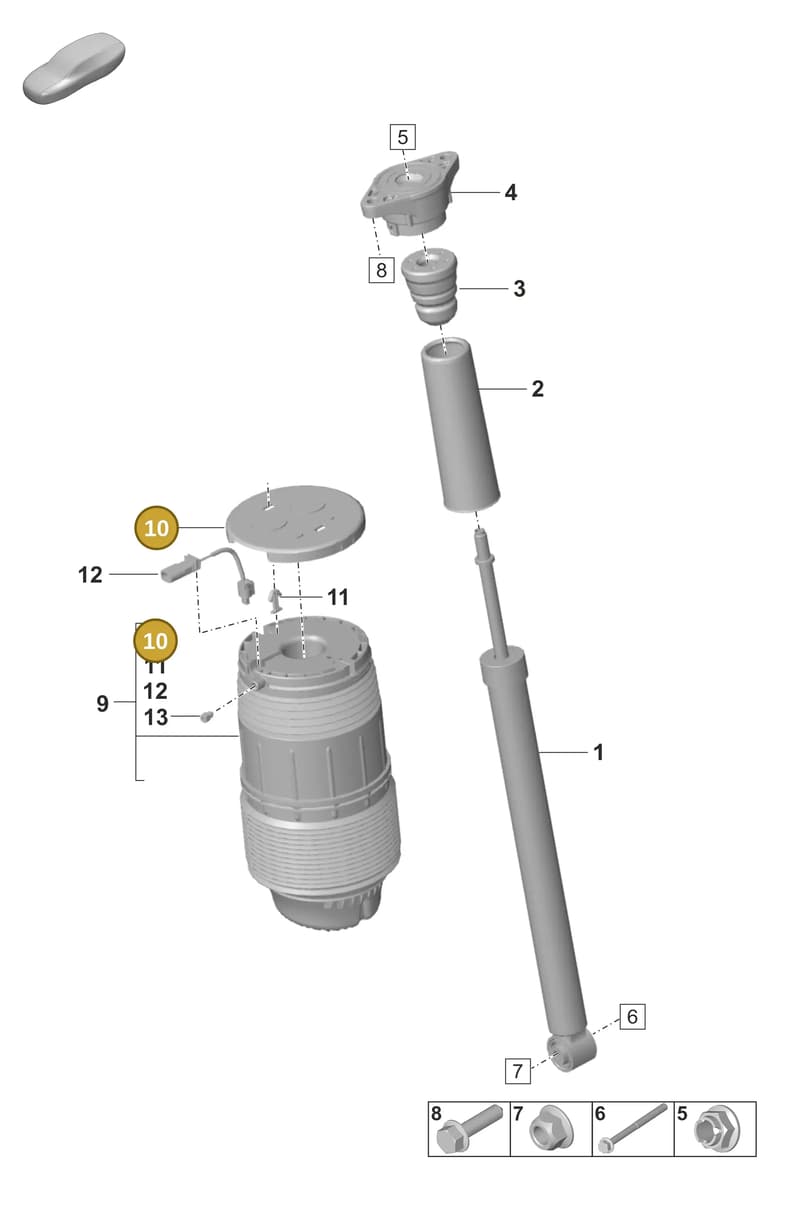 971616297B — Porsche Panamera (2020-2023) diagram p58502000, position 10