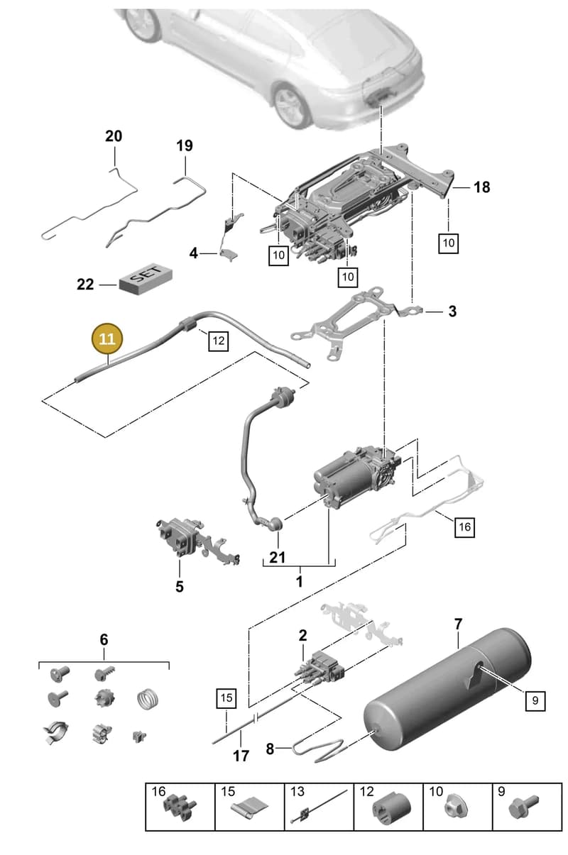 971616795B — Porsche Panamera (2016-2020) diagram p49502020, position 11