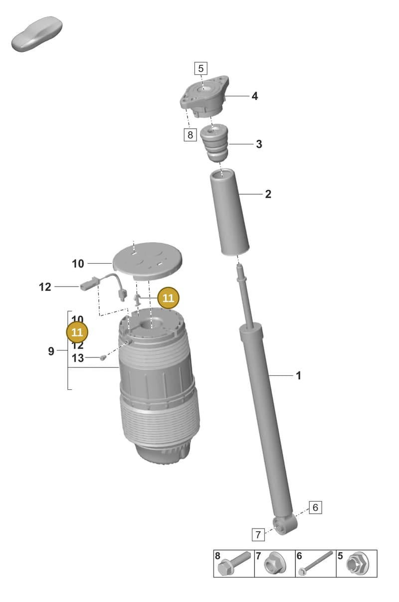 971616819 — Porsche Panamera (2020-2023) diagram p58502000, position 11