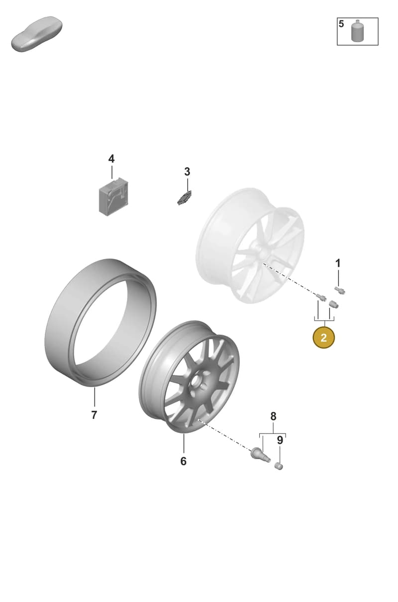 971698030B — Porsche Taycan Sport Turismo (2019-2024) diagram p56601030, position 2