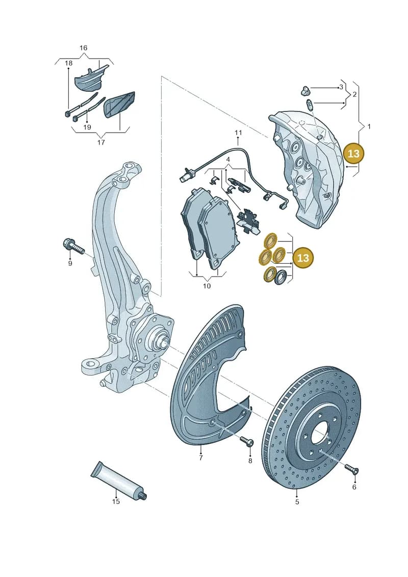 971698313 — Audi RS6 Avant (2019-2025) diagram 537615500, position 13
