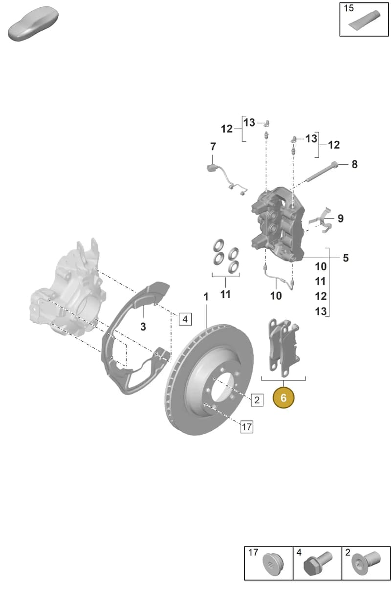 971698451M — Porsche Panamera (2020-2023) diagram p58603000, position 6
