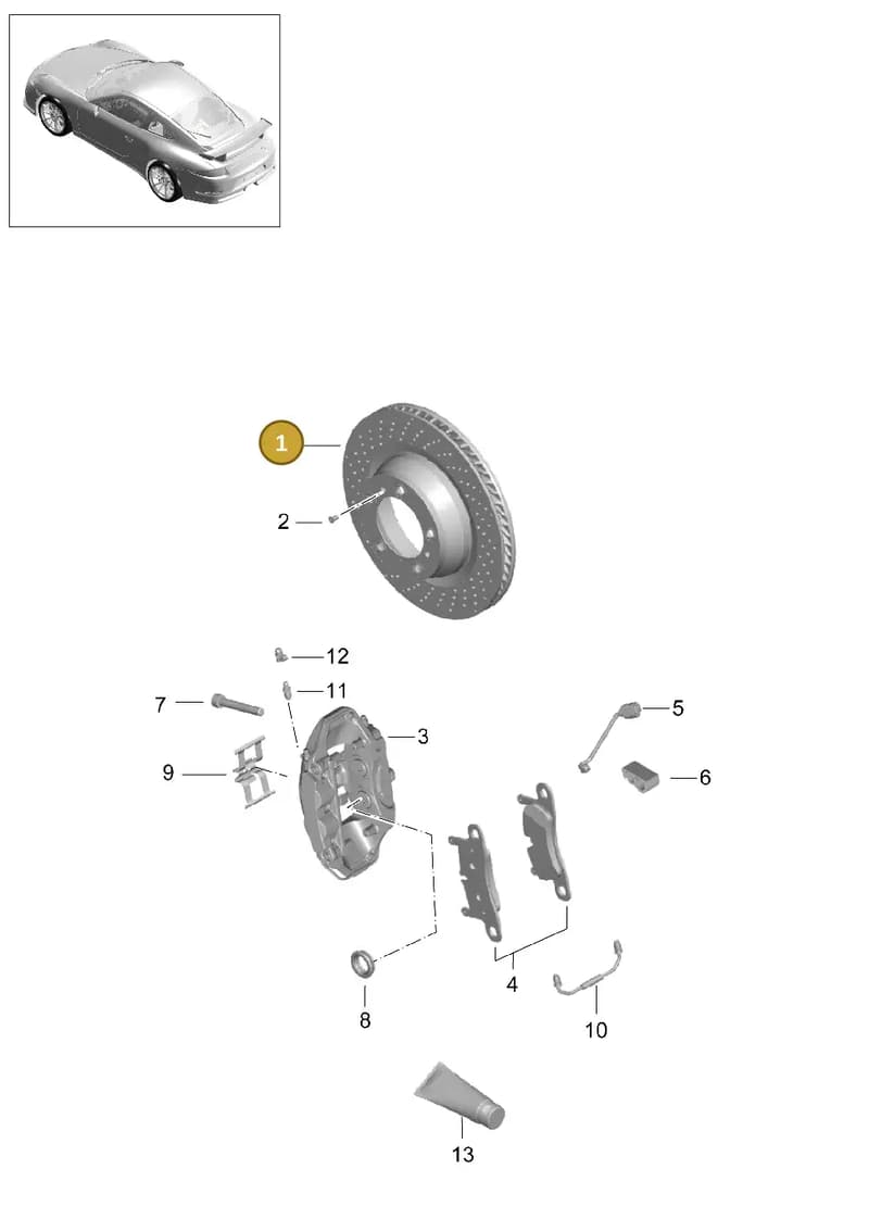 971698533E — Porsche 911 (2013-2020) diagram p41603000, position 1