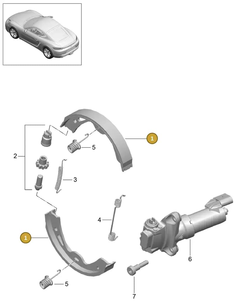 971698533E — Porsche Cayman (2016-2019) diagram p50603050, position 1