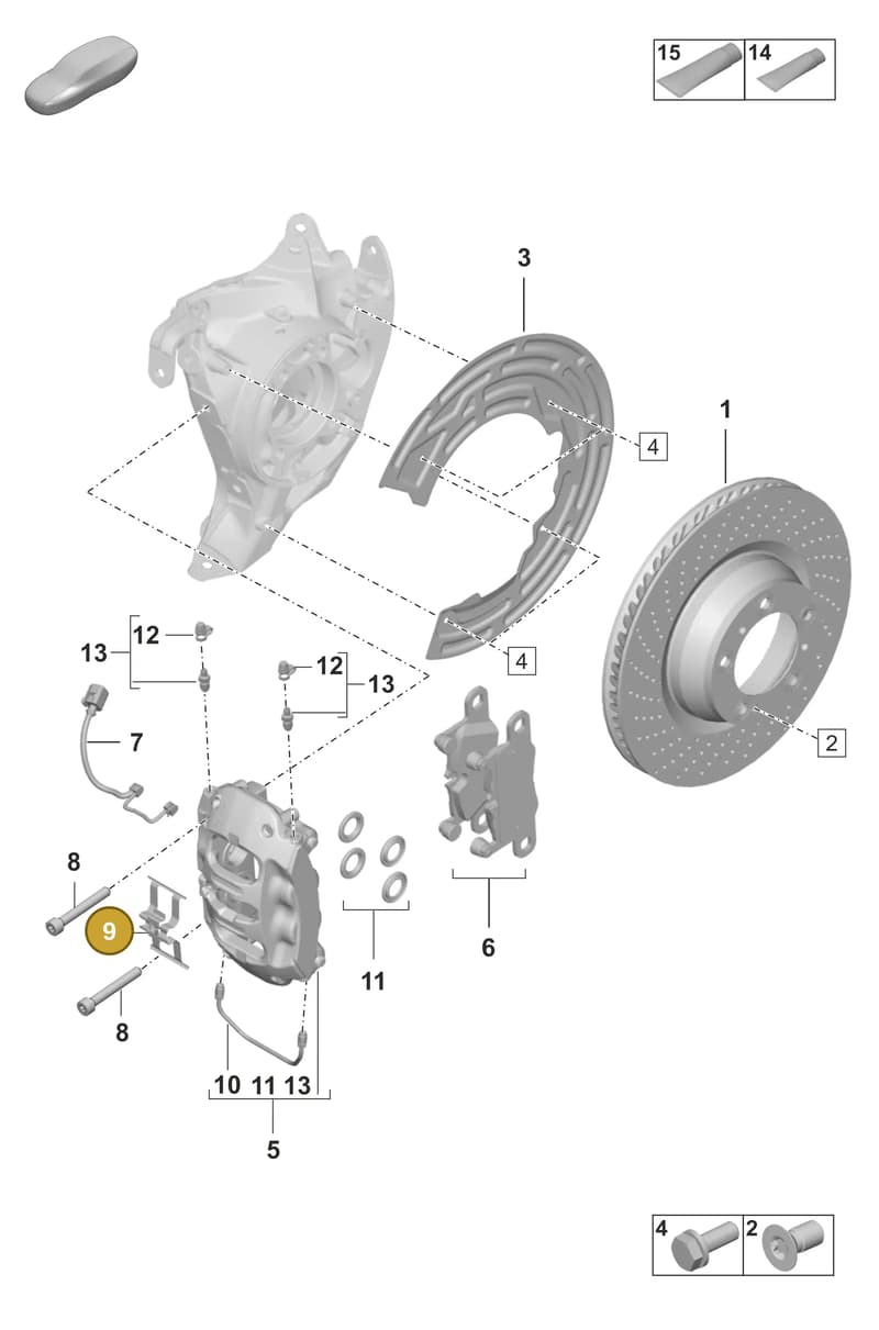 971698995 — Porsche 911 (2018-2024) diagram p53603005, position 9