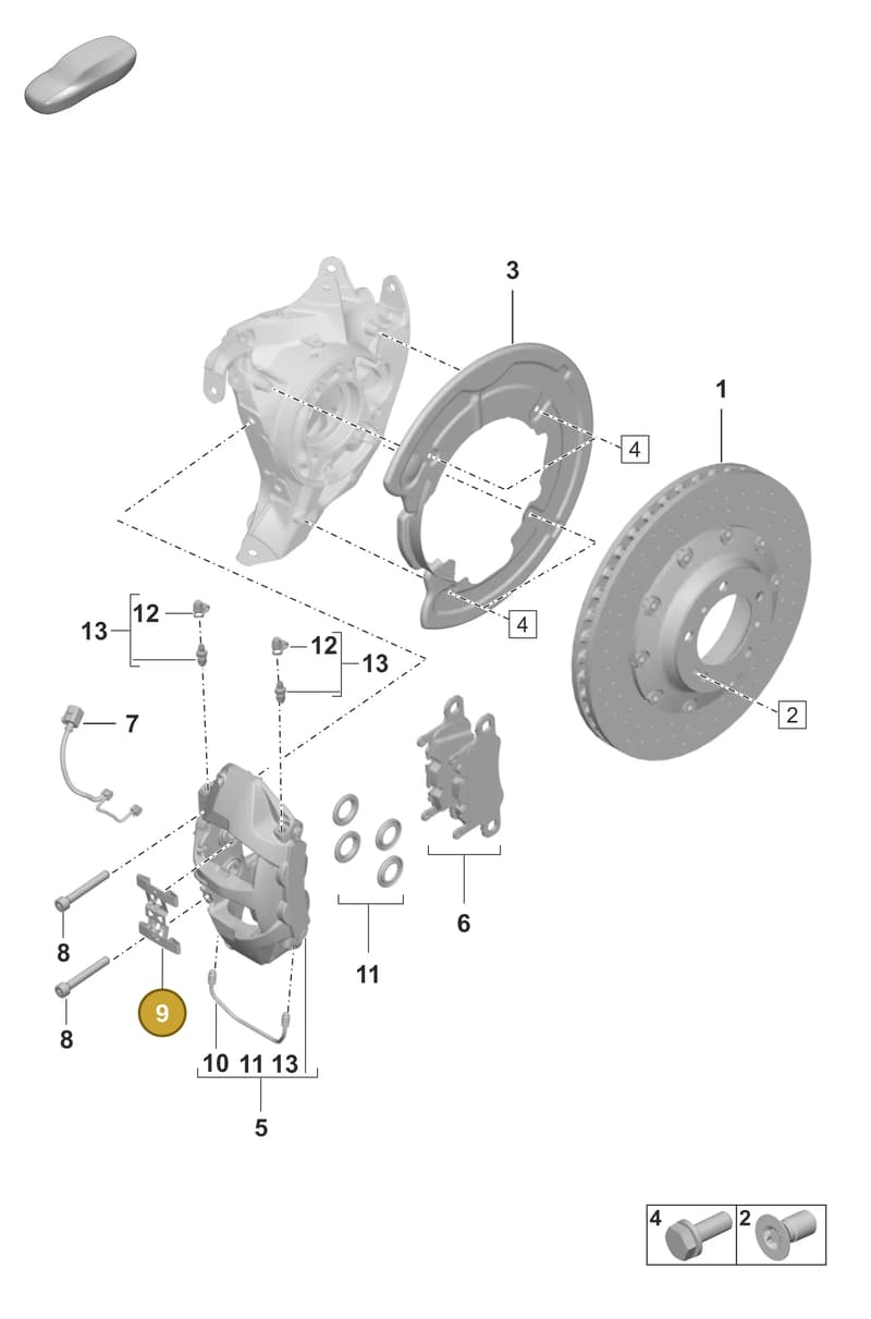 971698995 — Porsche 911 (2024-2025) diagram p53603010, position 9