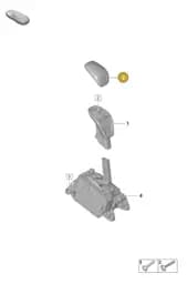 971713139OK6 Porsche Selector Lever Handle Upper (Saddle Brown OK6)