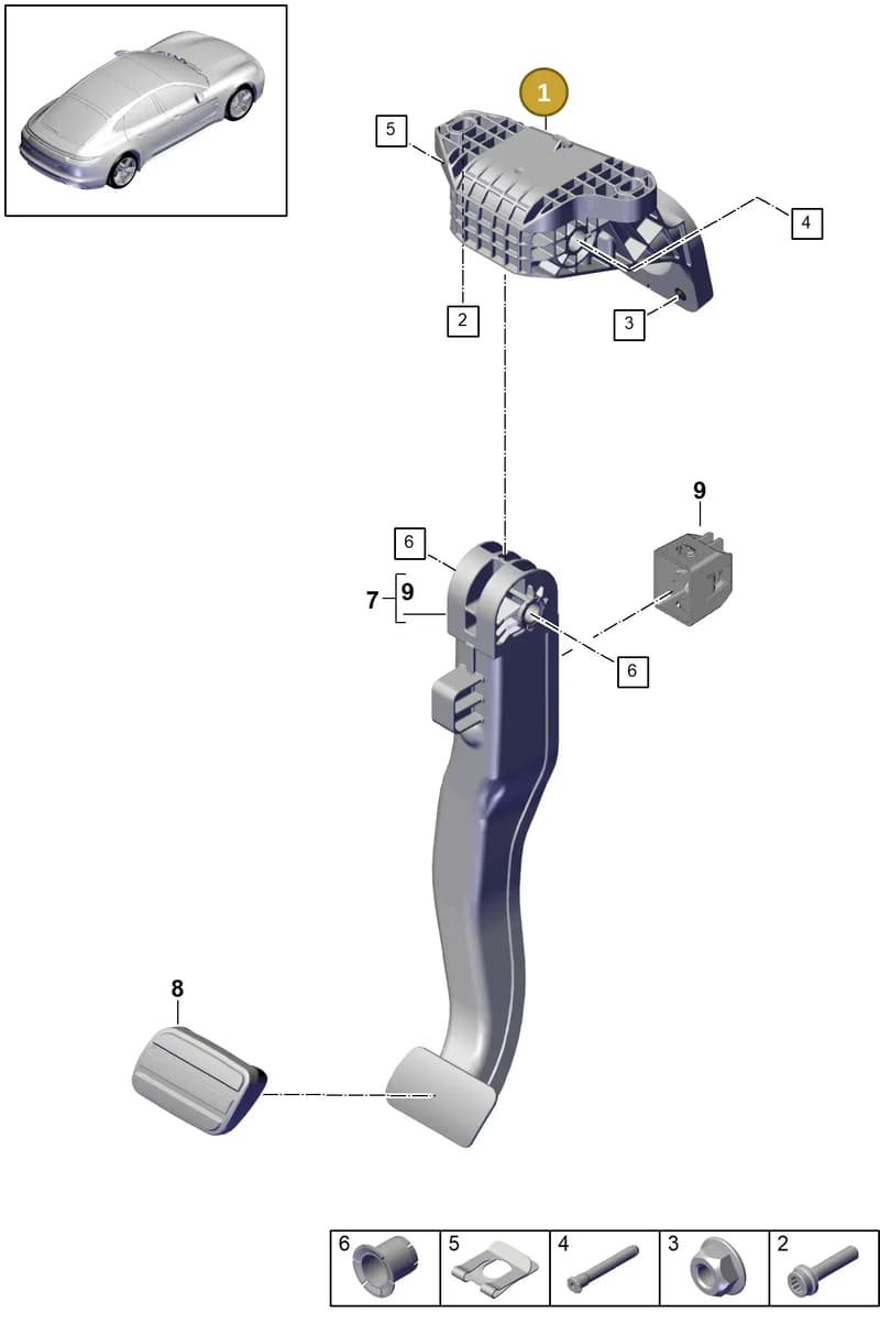 971721115B — Porsche Panamera (2016-2020) diagram p49702050, position 1