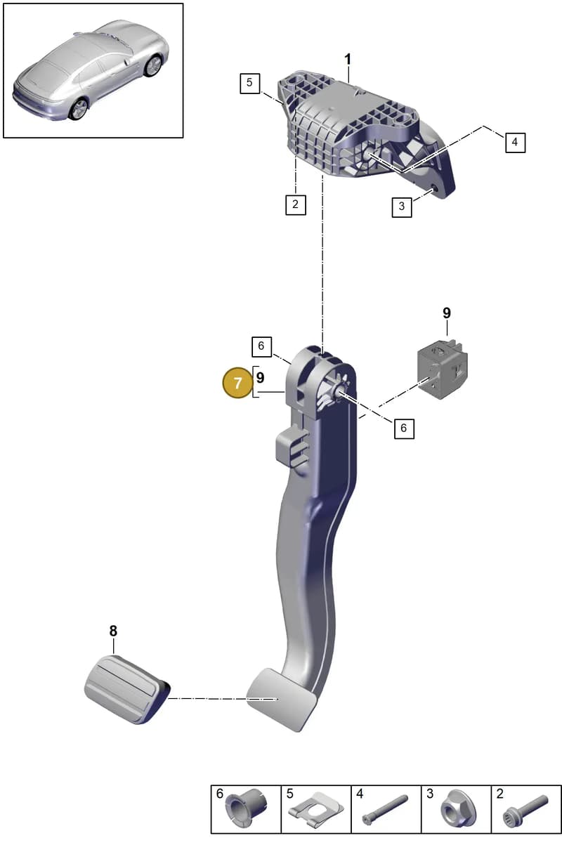 971721141C — Porsche Panamera (2016-2020) diagram p49702050, position 7