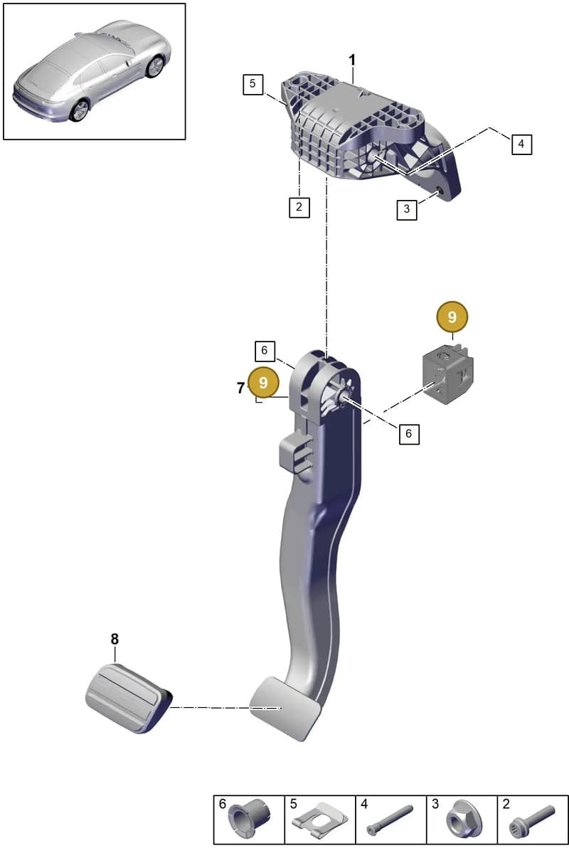 971721165 — Porsche Panamera (2016-2020) diagram p49702050, position 9