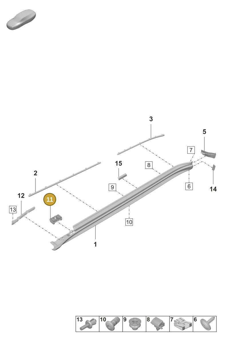 971802819C — Porsche Panamera (2020-2023) diagram p58810100, position 11