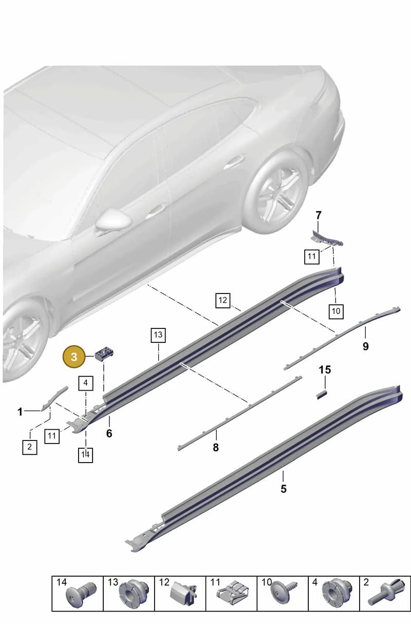 971802819C — Porsche Panamera (2023-2025) diagram p62810300, position 3