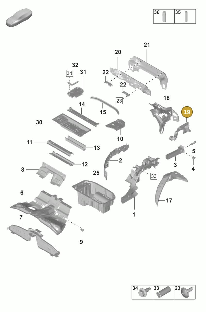 971803151YGRV — Porsche Panamera (2020-2023) diagram p58801300, position 19