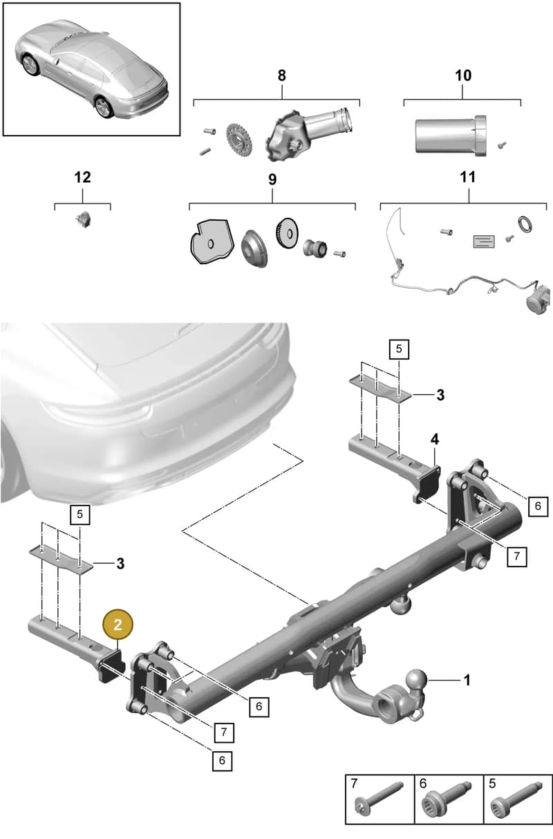 971803315 — Porsche Panamera (2016-2020) diagram p49002000, position 2