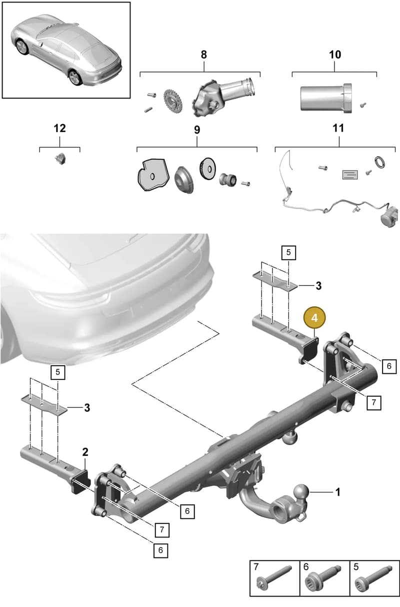 971803316 — Porsche Panamera (2016-2020) diagram p49002000, position 4