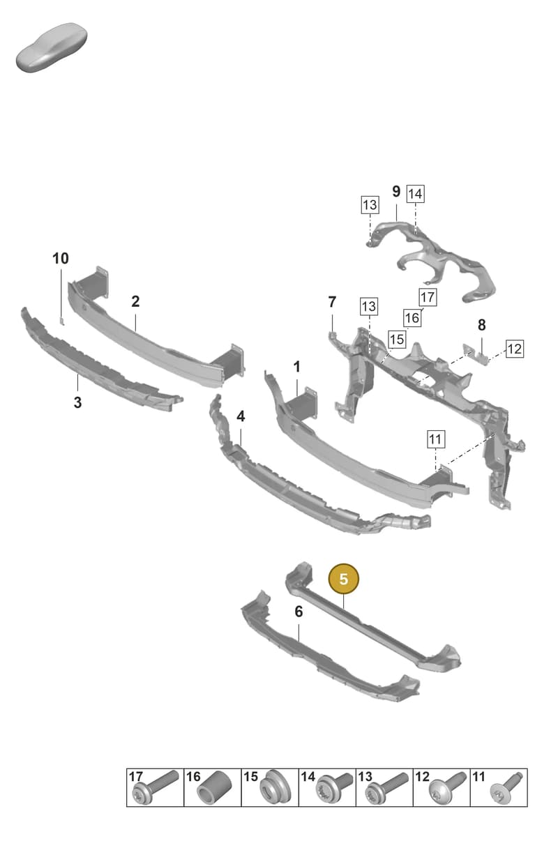 971803821A — Porsche Panamera (2020-2023) diagram p58802400, position 5