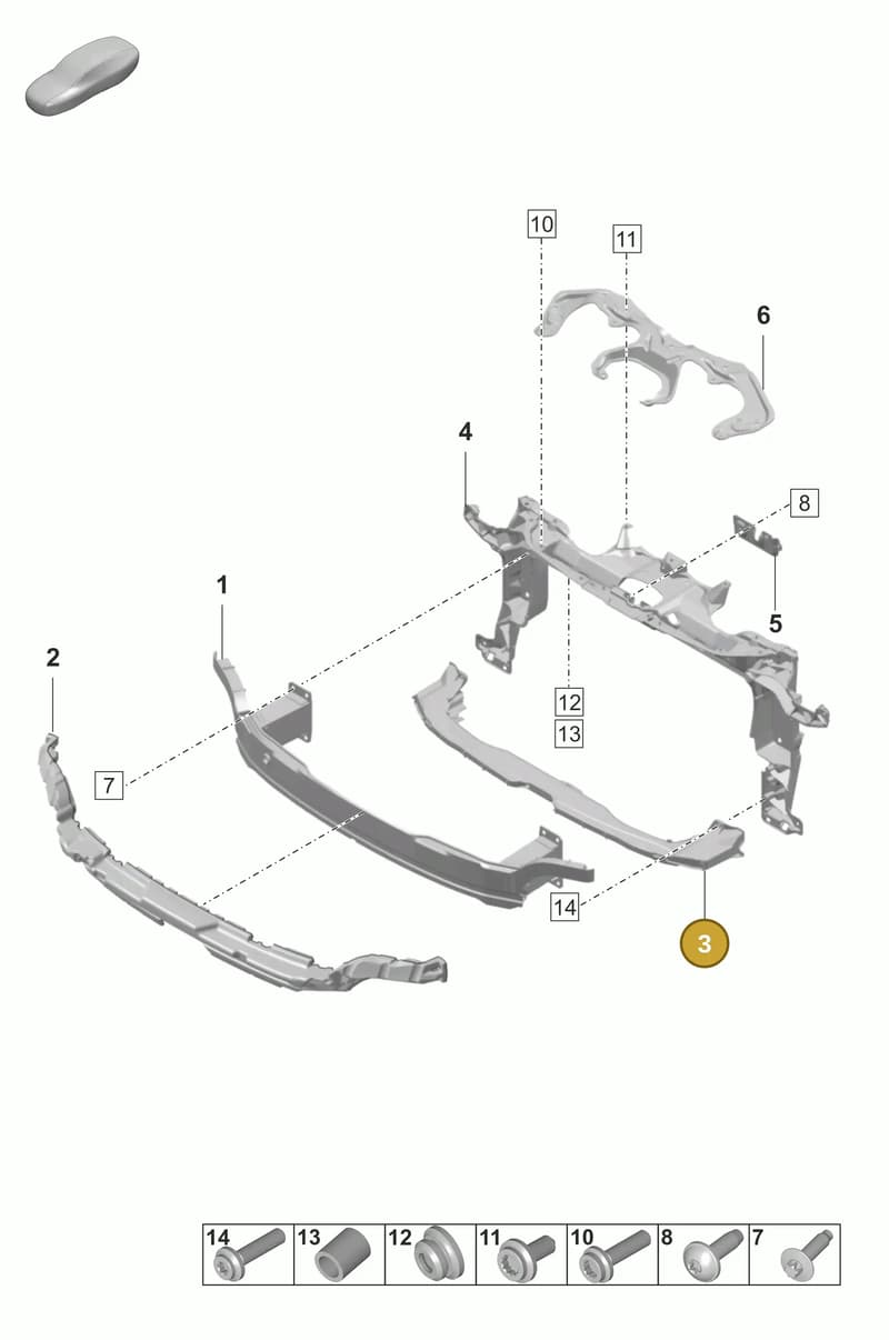 971803821B — Porsche Panamera (2020-2023) diagram p58802410, position 3