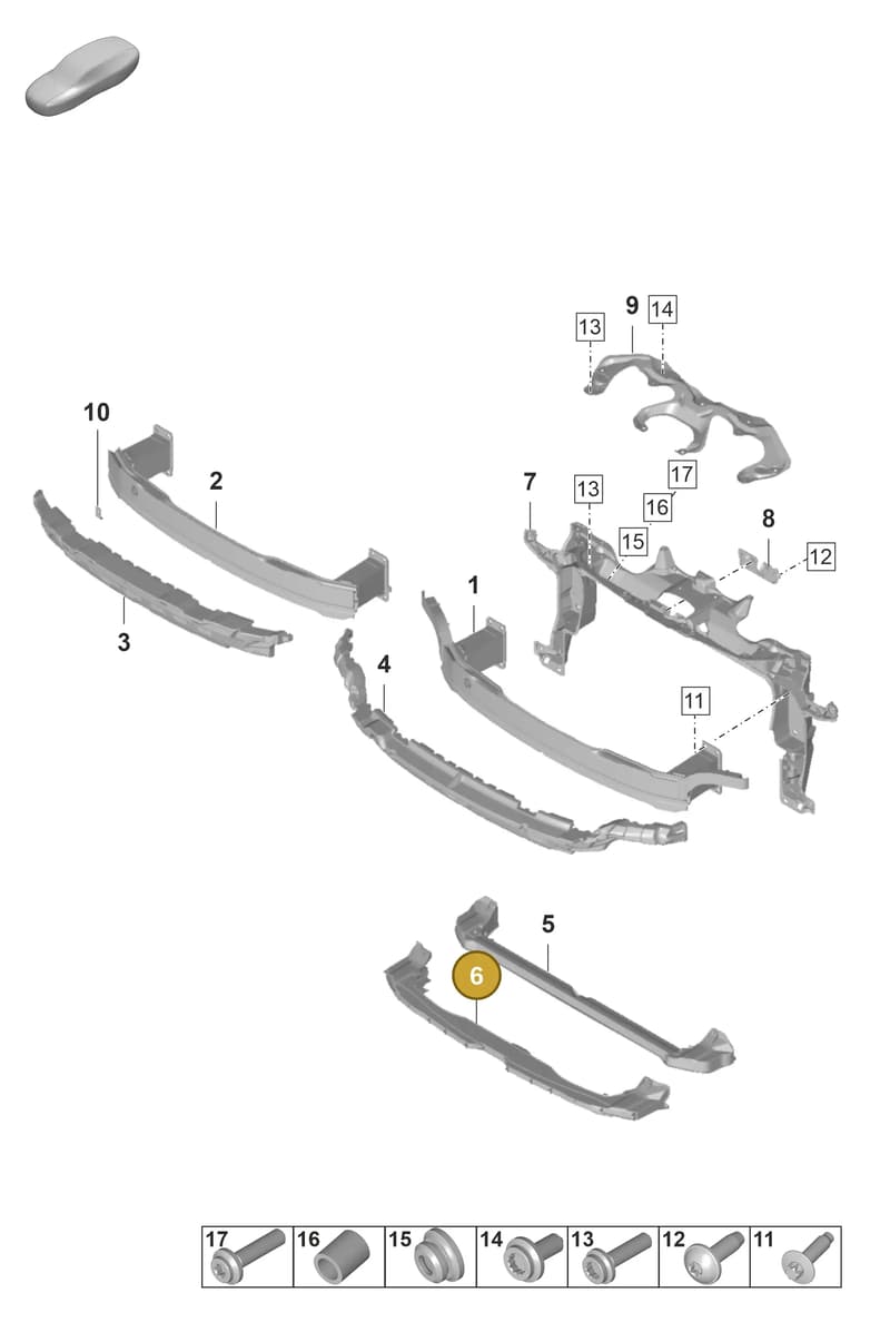 971803821B — Porsche Panamera (2020-2023) diagram p58802400, position 6