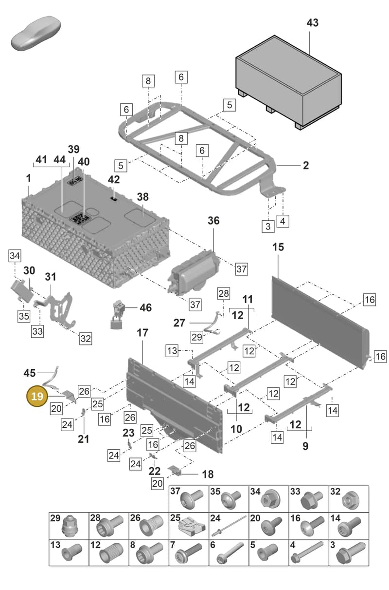 971804112 — Porsche Panamera (2020-2023) diagram p58901040, position 19