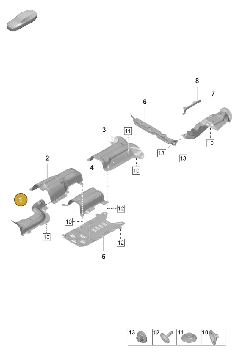 971804161 — Porsche Panamera (2020-2023) diagram p58801800, position 1