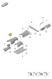 971804163D Porsche Heat Shield for Tunnel