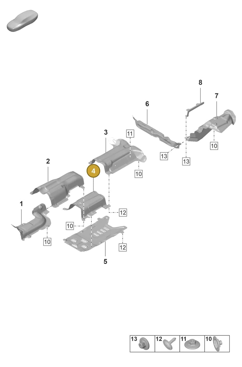 971804164 — Porsche Panamera (2020-2023) diagram p58801800, position 4