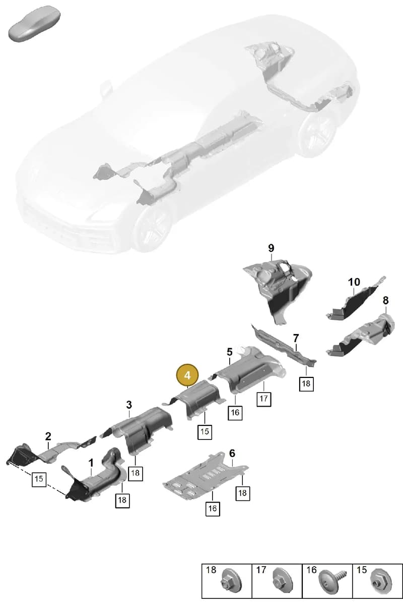 971804164 — Porsche Panamera (2023-2025) diagram p62801725, position 4