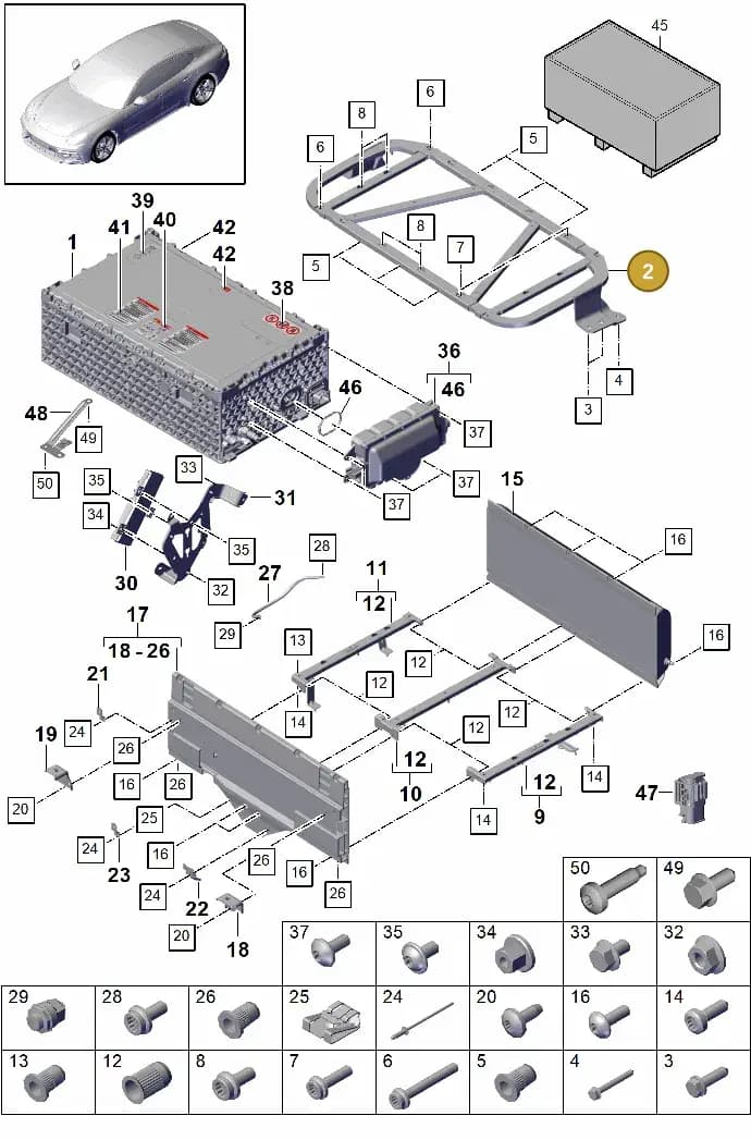 971804918B — Porsche Panamera (2016-2020) diagram p49901040, position 2