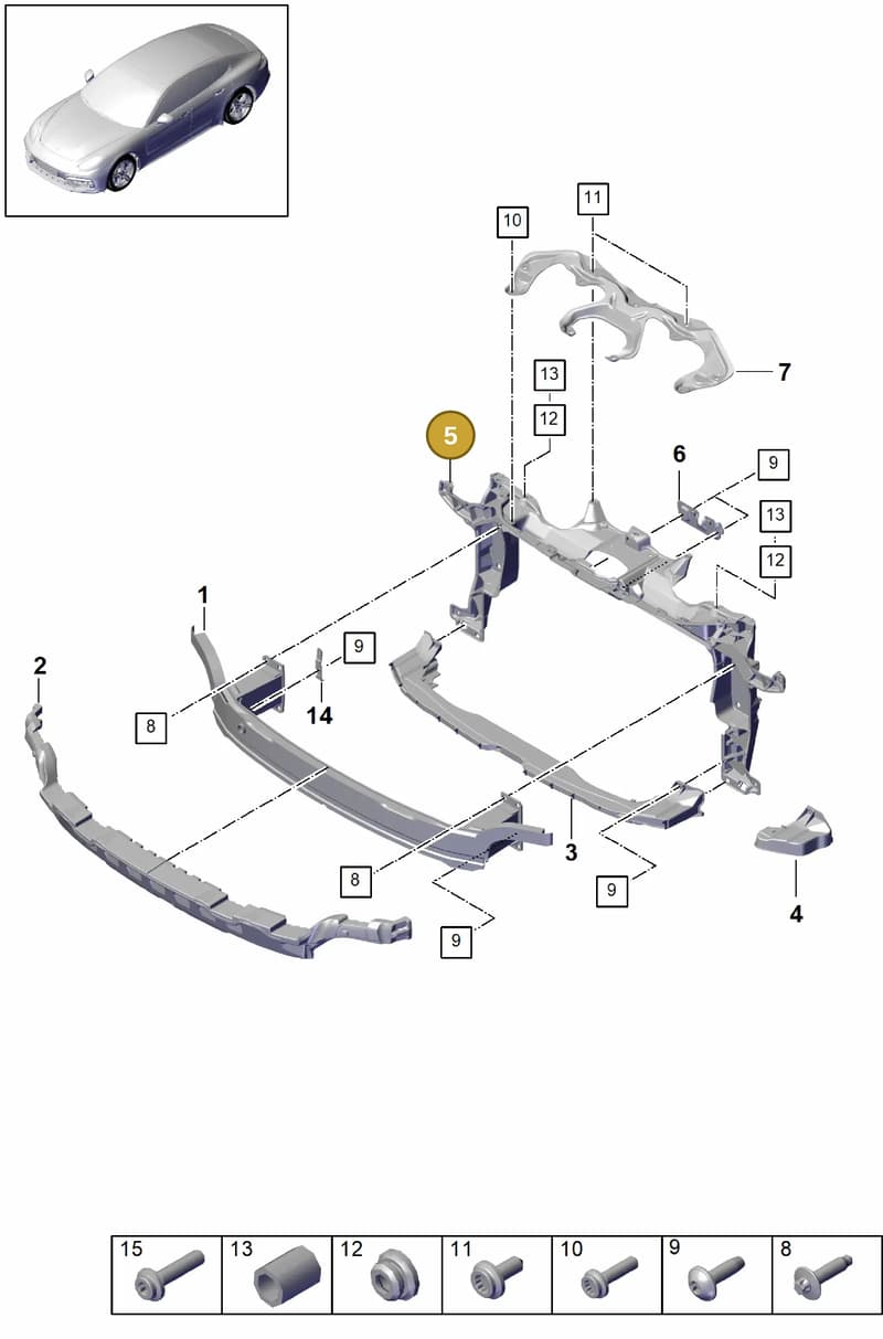 971805931C — Porsche Panamera (2016-2020) diagram p49802050, position 5
