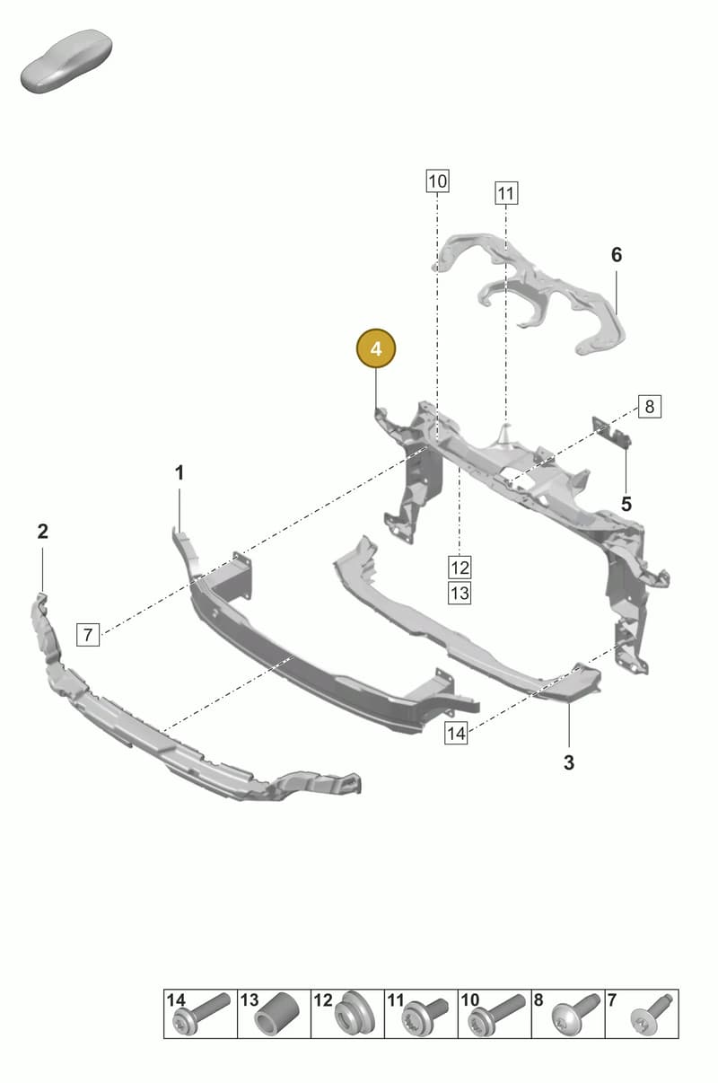 971805931C — Porsche Panamera (2020-2023) diagram p58802410, position 4