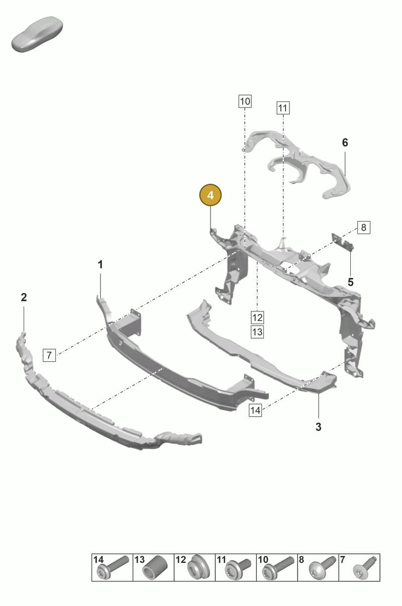 971805931C — Porsche Panamera (2020-2023) diagram p58802420, position 4
