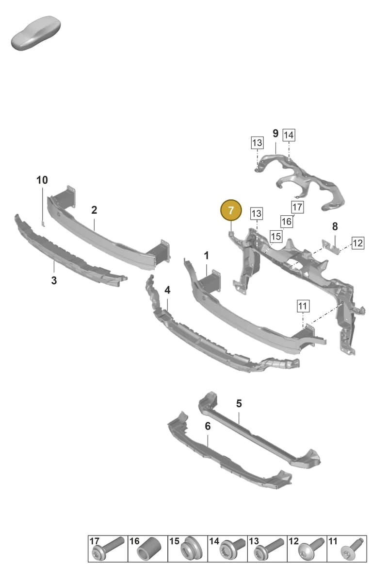 971805931C — Porsche Panamera (2020-2023) diagram p58802400, position 7