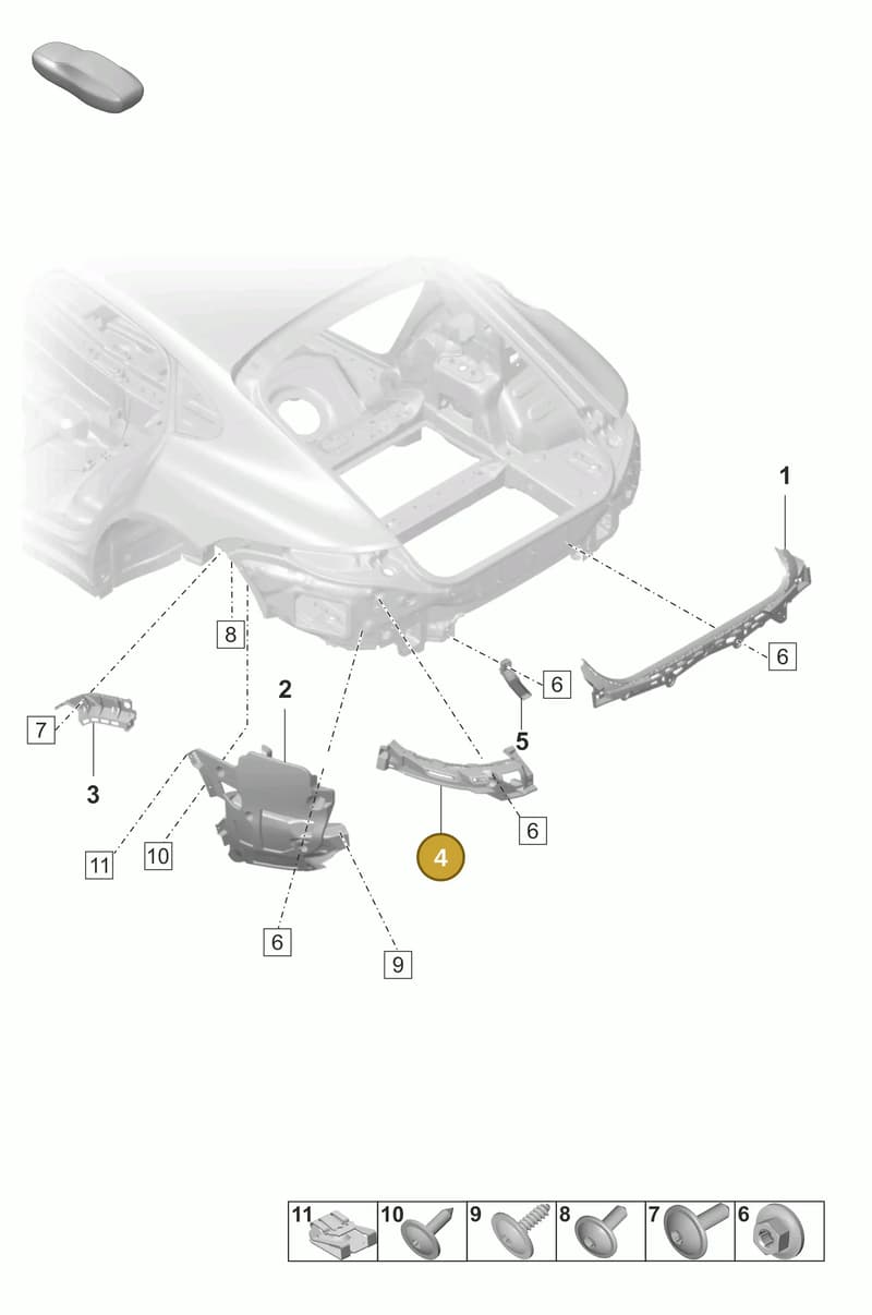 971807125 — Porsche Panamera (2020-2023) diagram p58802800, position 4
