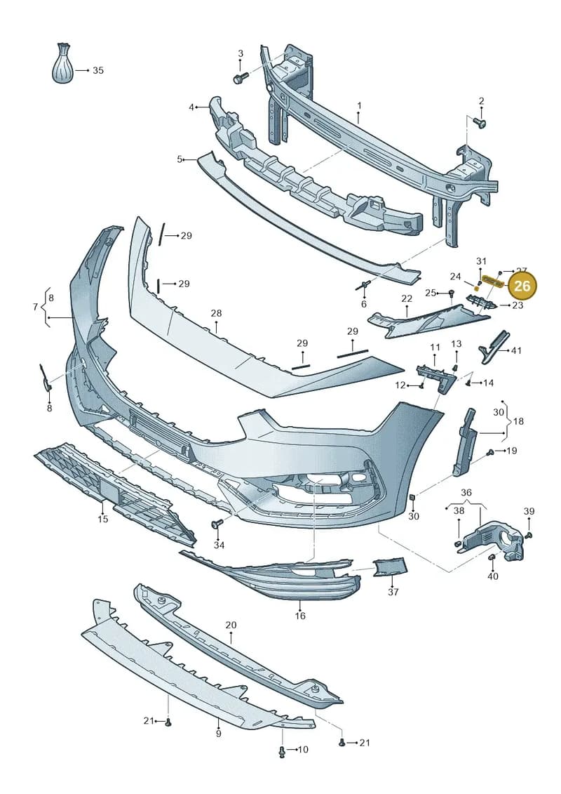 971807180 — SEAT Leon (2019-) diagram 5fn807010, position 26