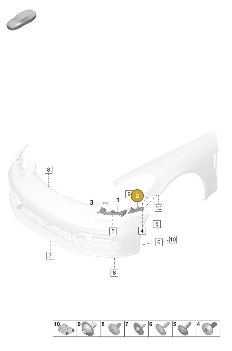 971807283 — Porsche Panamera (2020-2023) diagram p58802200, position 2