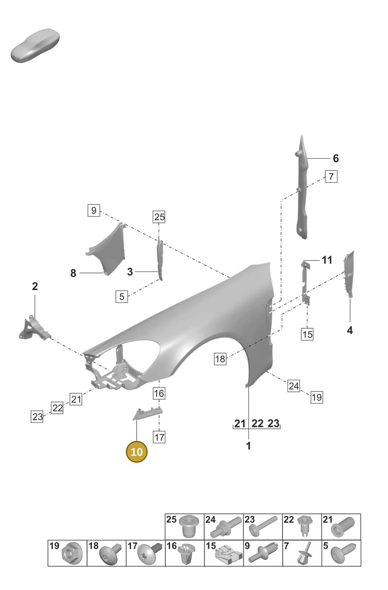 971807283 — Porsche Panamera (2020-2023) diagram p58801400, position 10