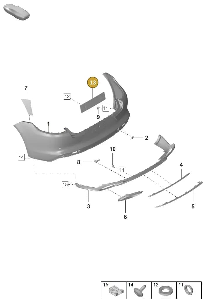 971807287KOK1 — Porsche Panamera (2020-2023) diagram p58802520, position 13