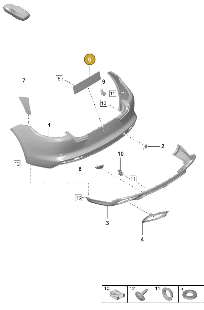 971807287KOK1 — Porsche Panamera (2020-2023) diagram p58802500, position 6
