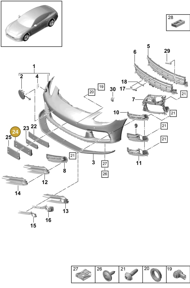971807287ROK1 — Porsche Panamera (2016-2020) diagram p49802000, position 24