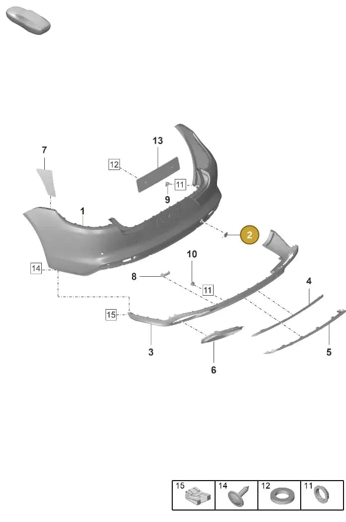 971807442G2X — Porsche Panamera (2020-2023) diagram p58802520, position 2