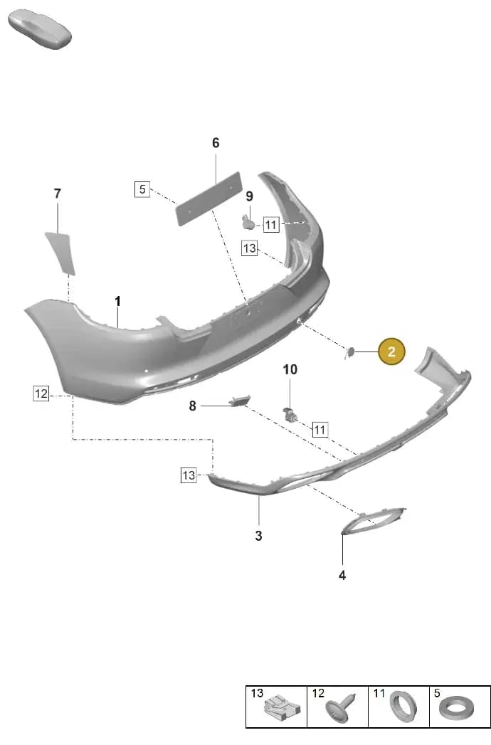 971807442G2X — Porsche Panamera (2020-2023) diagram p58802500, position 2