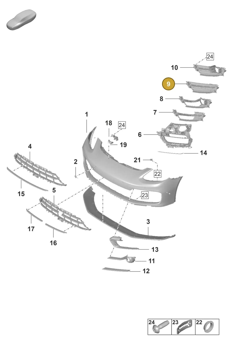 971807485COK1 — Porsche Panamera (2020-2023) diagram p58802020, position 9