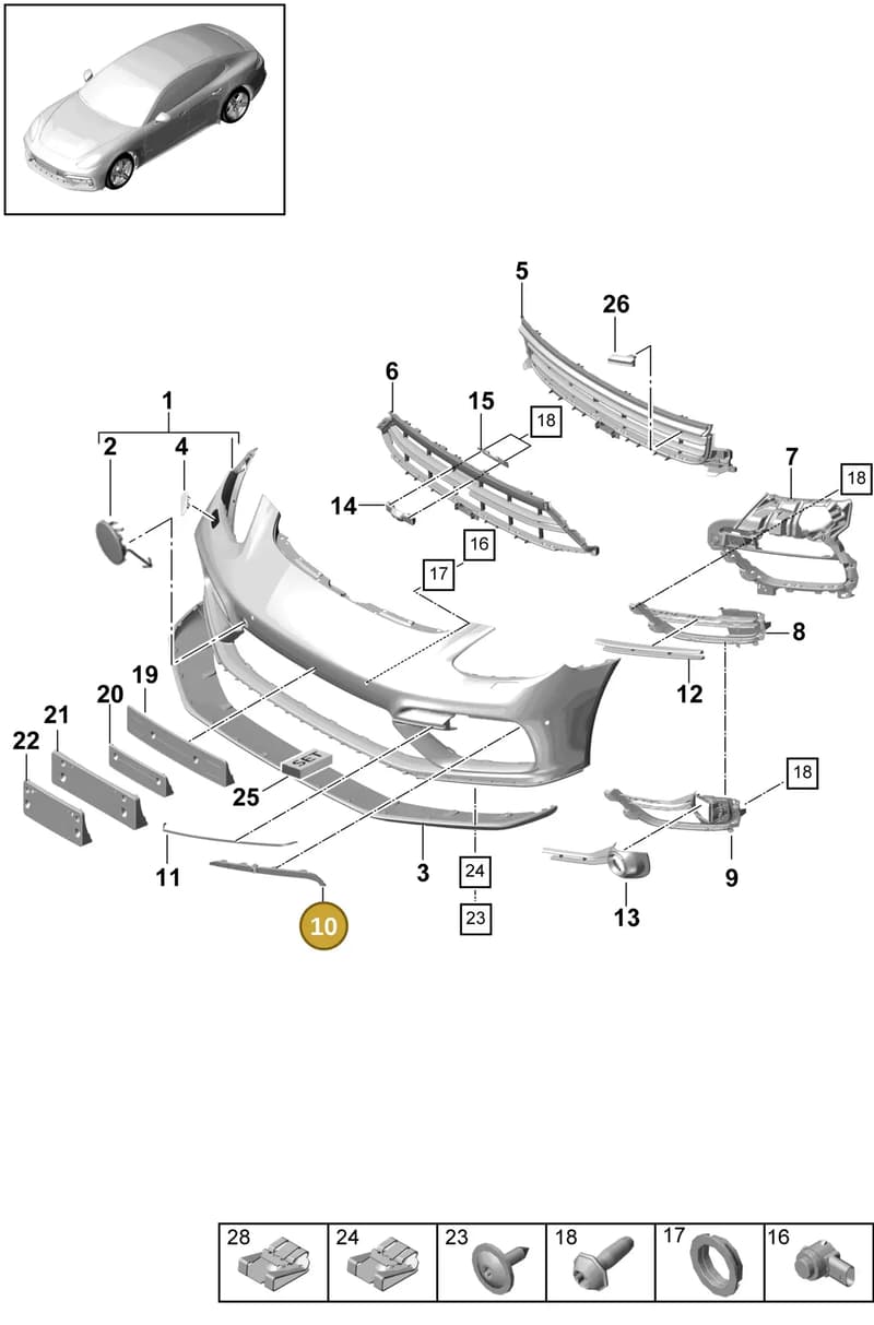 971807486BOK1 — Porsche Panamera (2016-2020) diagram p49802010, position 10