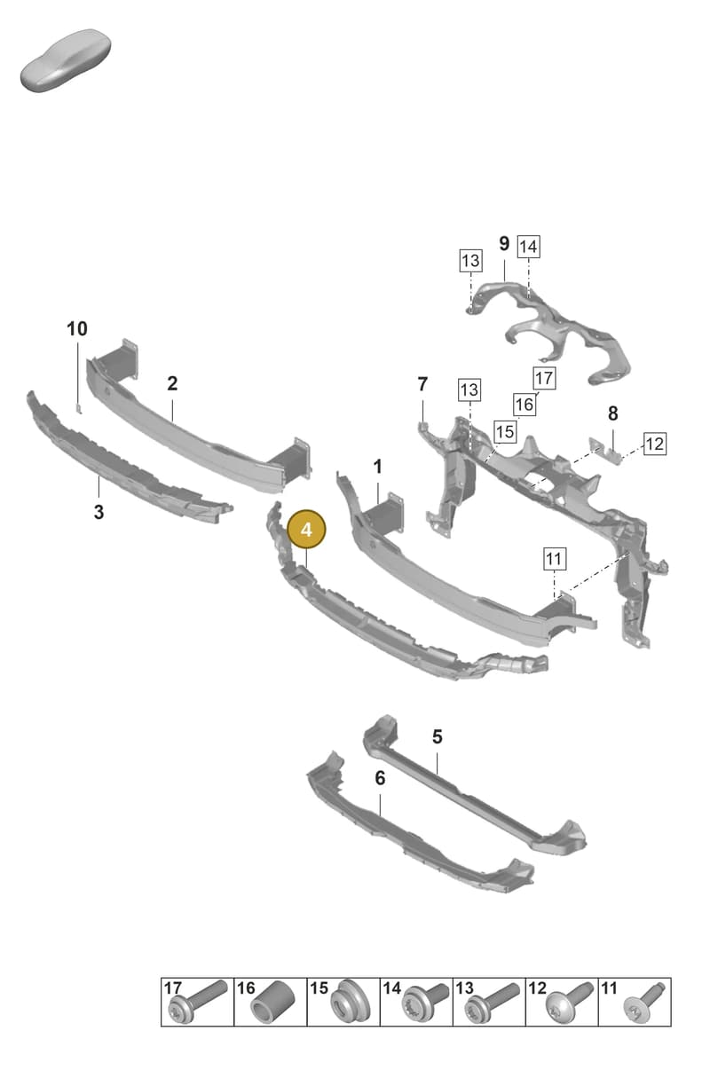 971807549G — Porsche Panamera (2020-2023) diagram p58802400, position 4