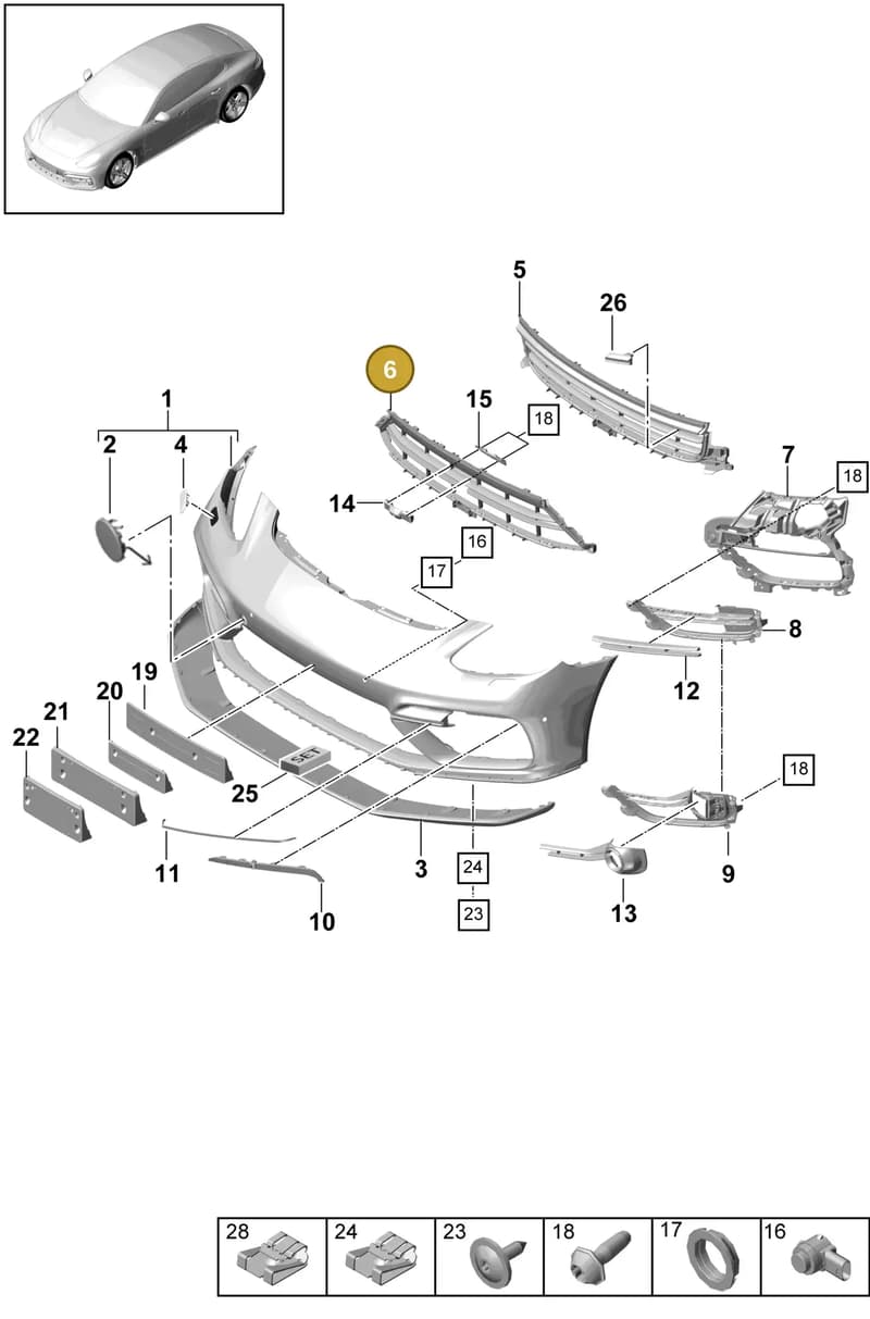 971807683DOK1 — Porsche Panamera (2016-2020) diagram p49802010, position 6
