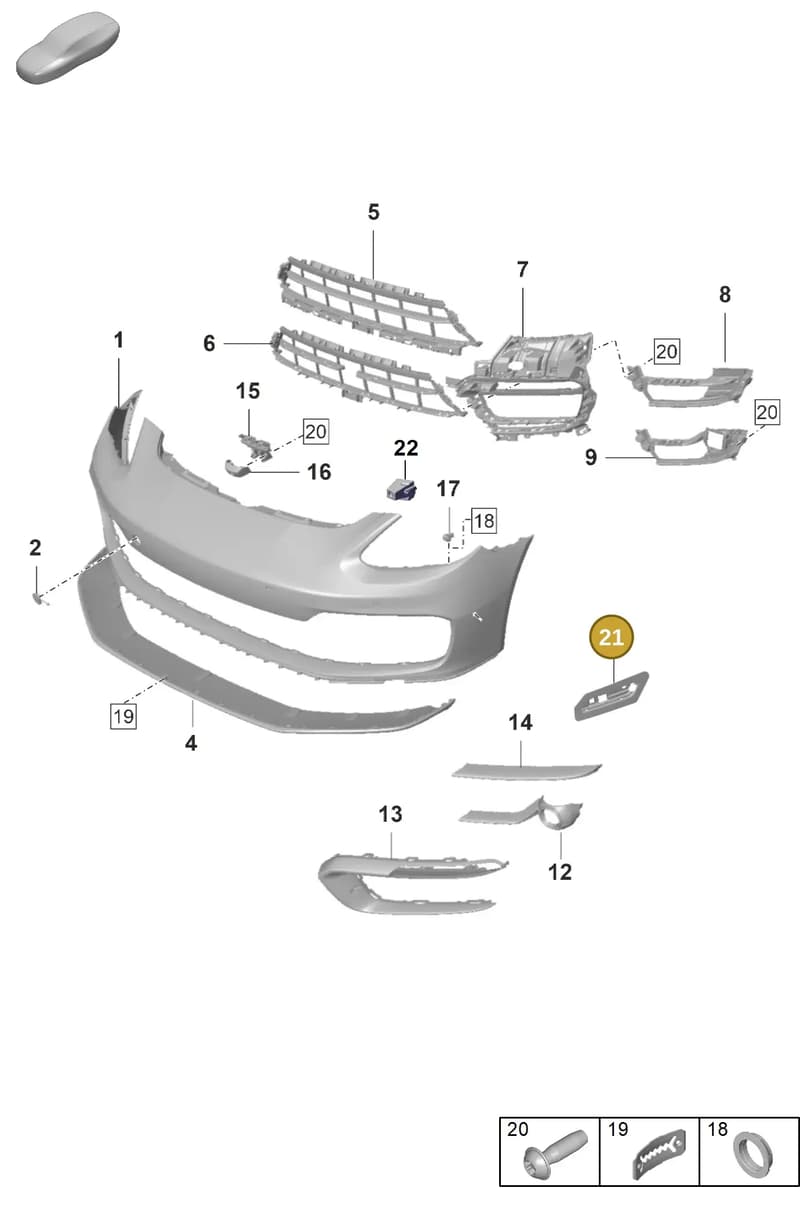 971807707F — Porsche Panamera (2020-2023) diagram p58802000, position 21