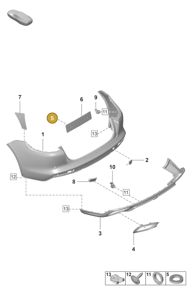971807847 — Porsche Panamera (2020-2023) diagram p58802600, position 5