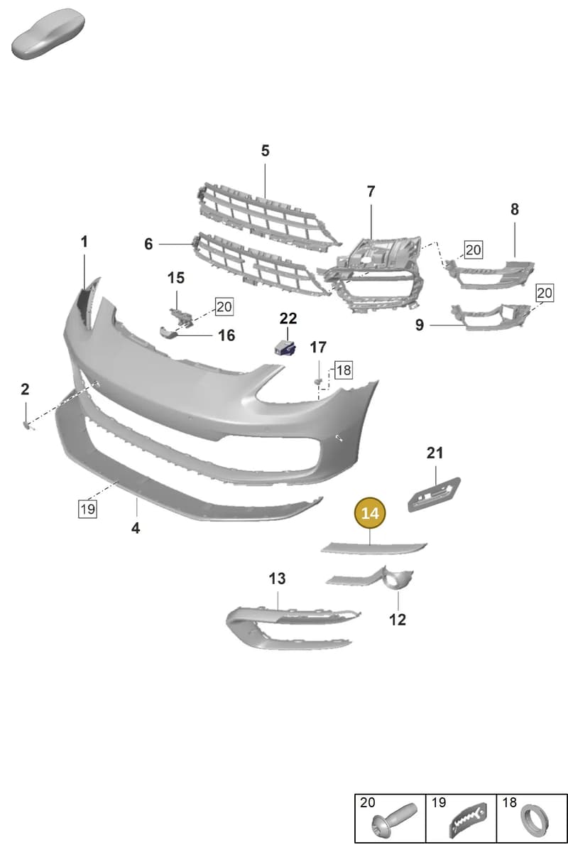 971807877LOK1 — Porsche Panamera (2020-2023) diagram p58802000, position 14